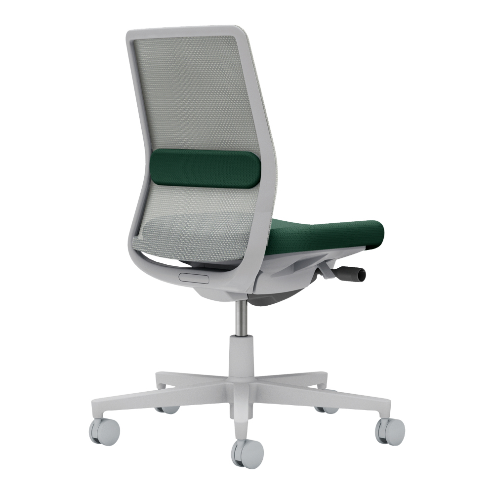 背：ライトグレー／座・ランバー： ディープグリーン