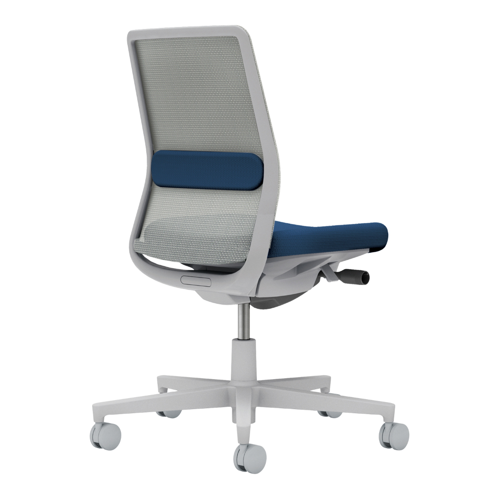 背：ライトグレー／座・ランバー： ネイビー