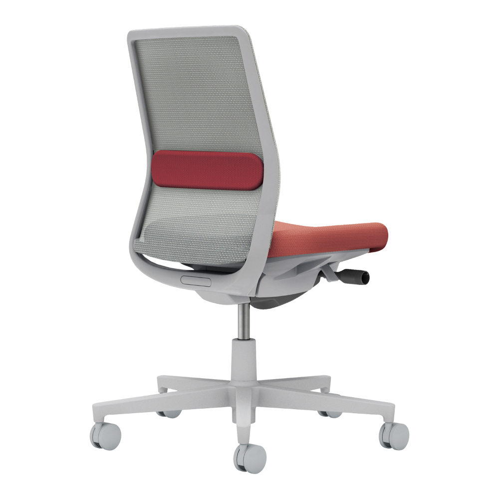 背：ライトグレー／座・ランバー： パーシアンレッド