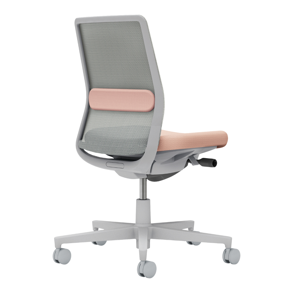 背：ライトグレー／座・ランバー： アッシュピンク