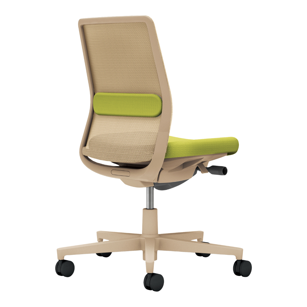 背：ソフトベージュ／座・ランバー： ライトオリーブ