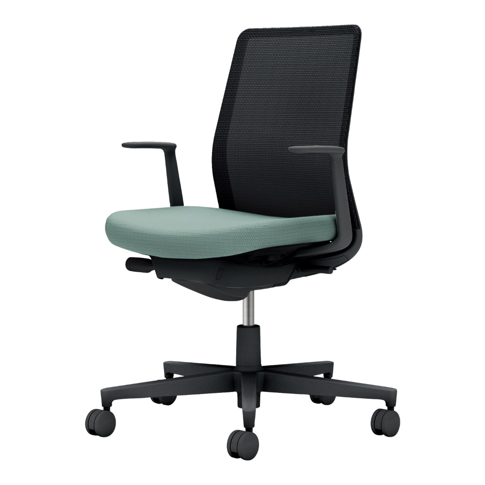 背：ブラック／座：アッシュターコイズ