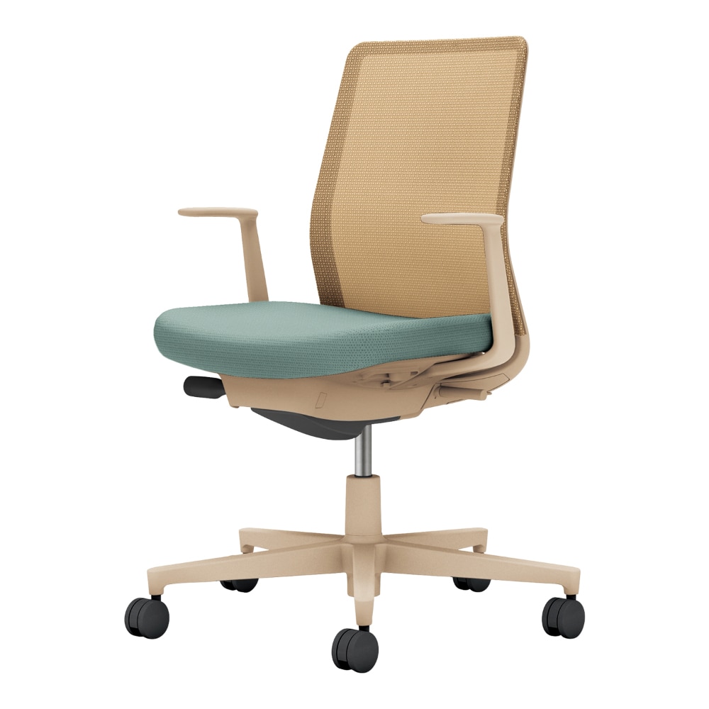 背：ソフトベージュ／座：アッシュターコイズ