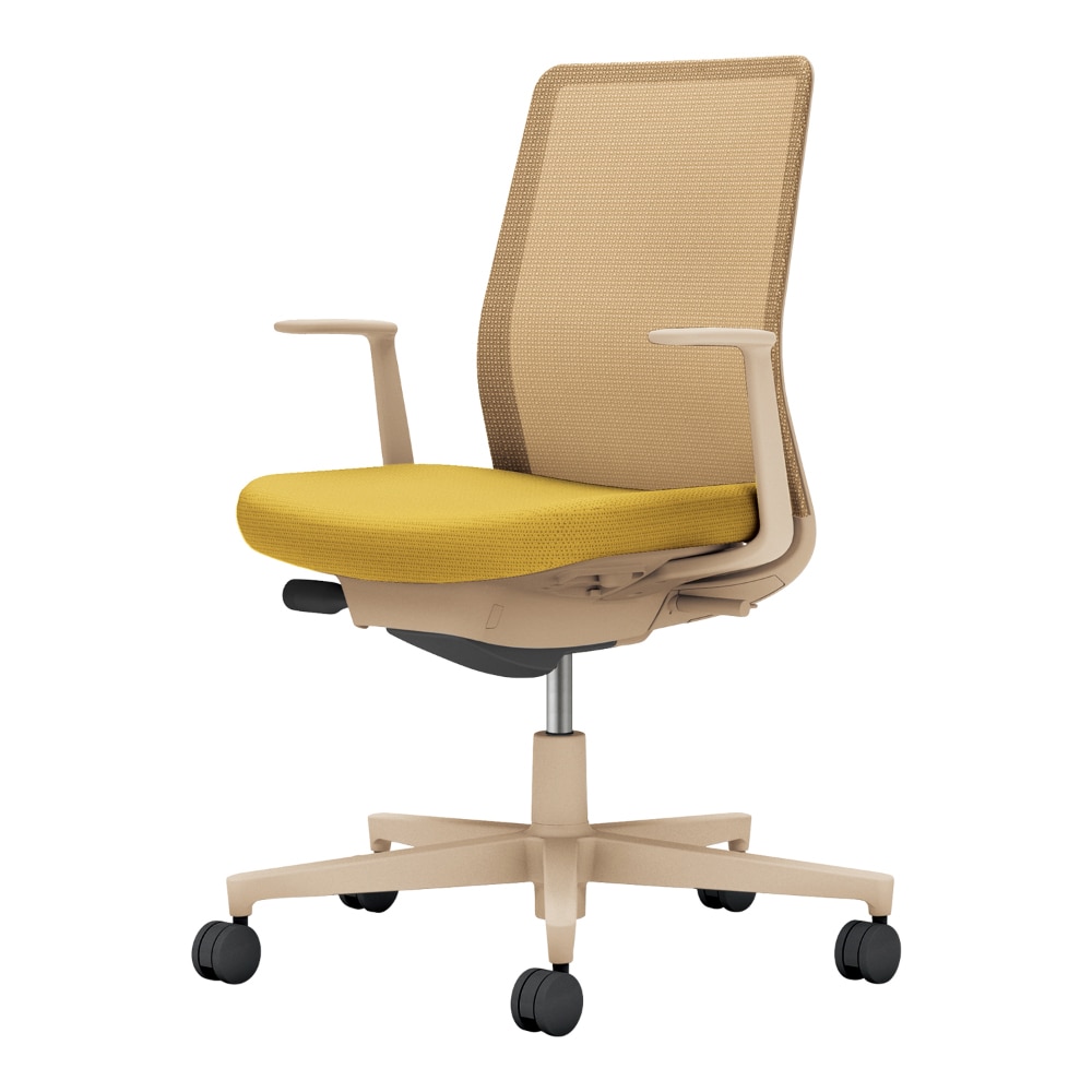 背：ソフトベージュ／座：オリーブイエロー