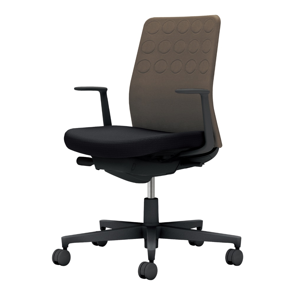 背：ダークグレージュ／座：ブラック