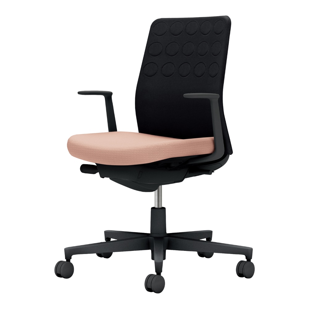 背：ブラック／座：アッシュピンク