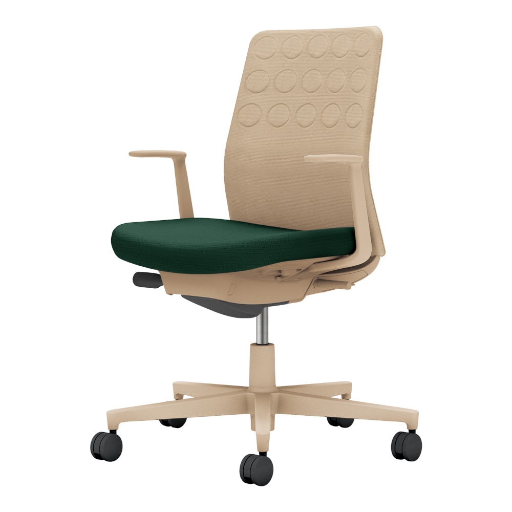 背：ソフトベージュ／座：ディープグリーン