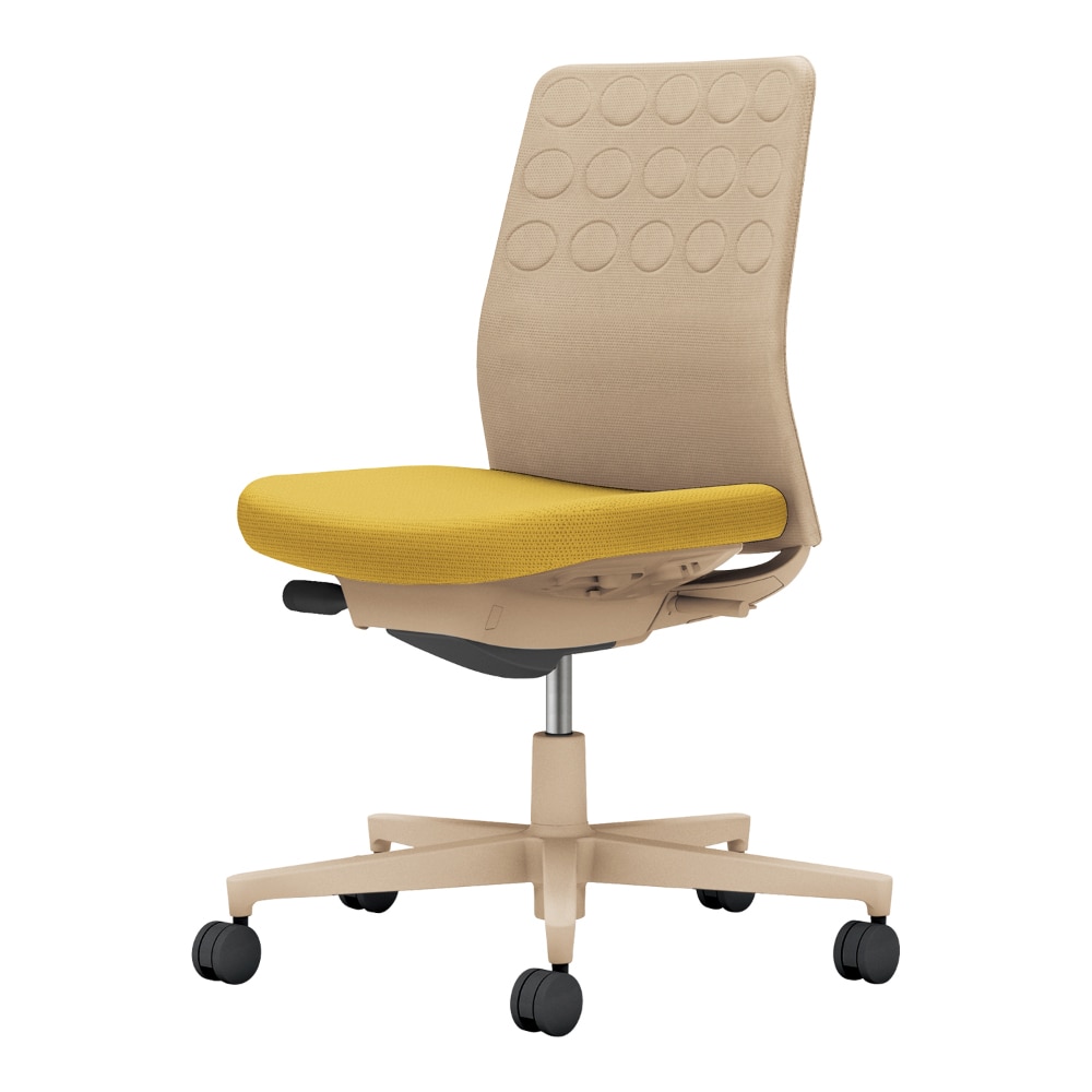 背：ソフトベージュ／座：オリーブイエロー