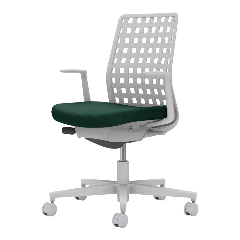 背樹脂：ライトグレー／座：ディープグリーン