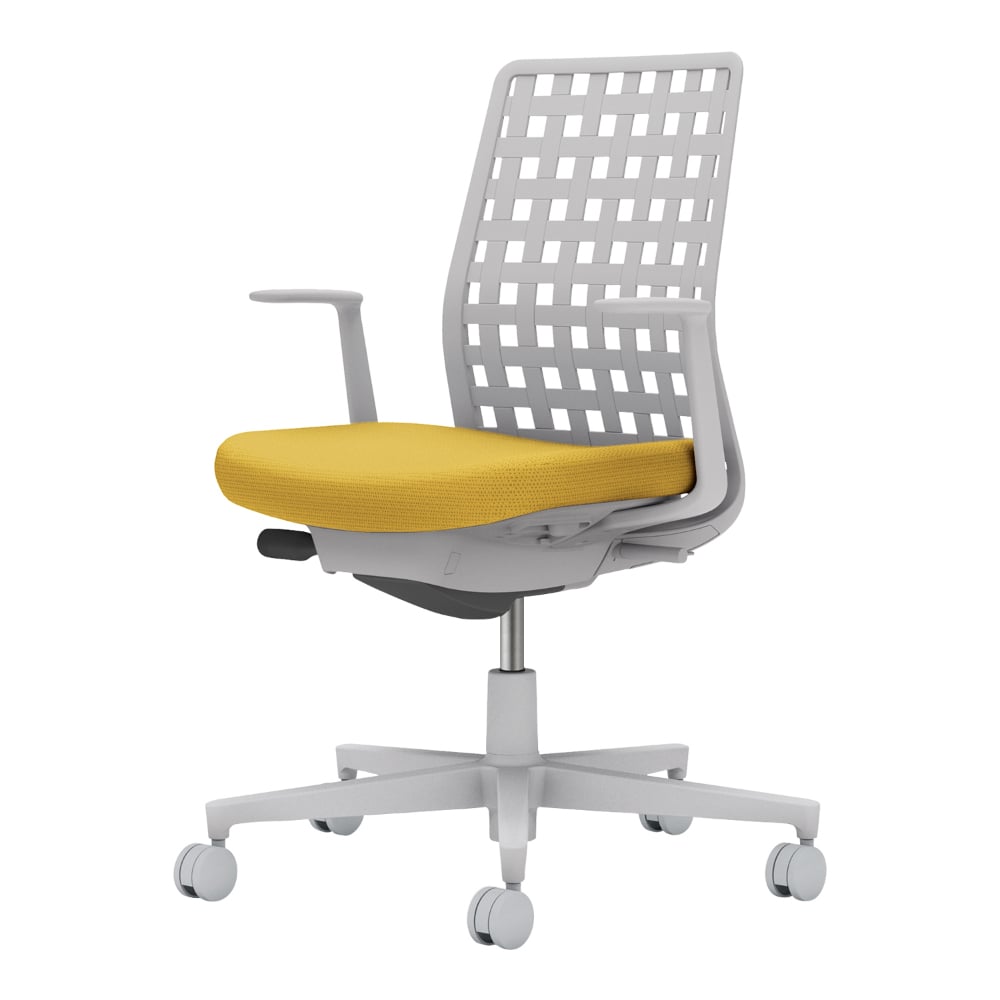 背樹脂：ライトグレー／座：オリーブイエロー