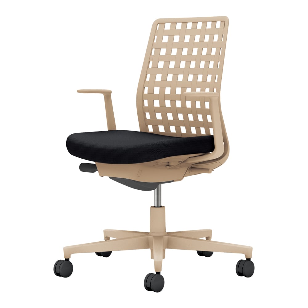 背樹脂：ソフトベージュ／座：ブラック