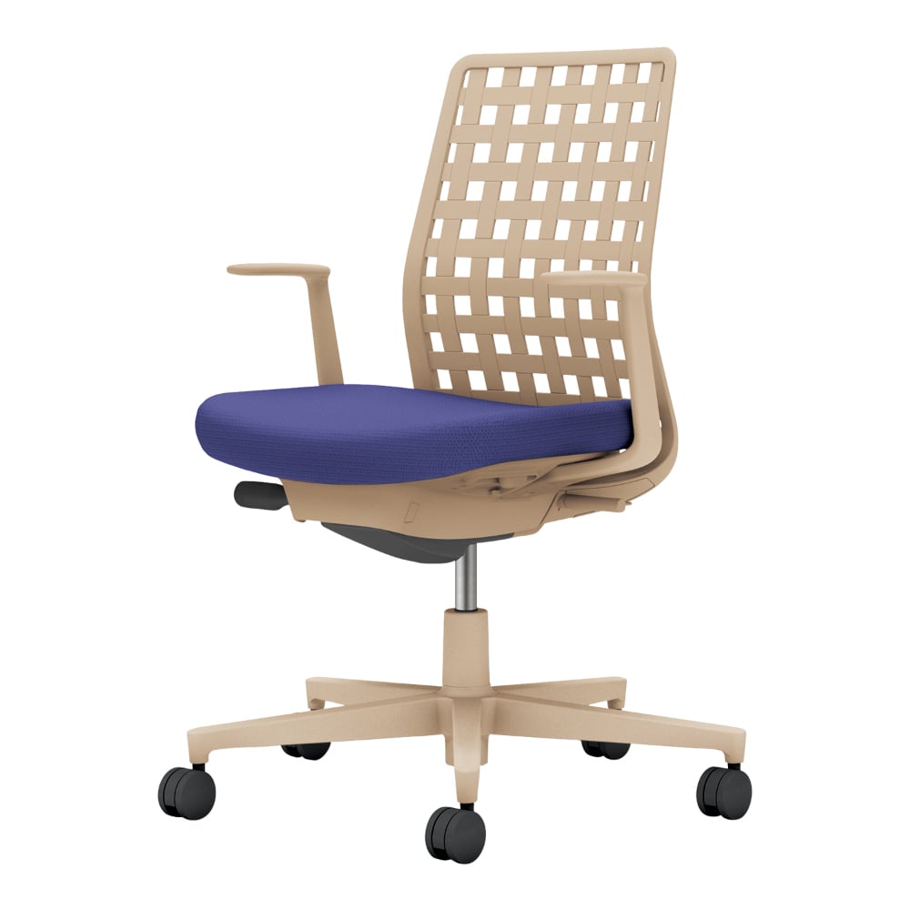 背樹脂：ソフトベージュ／座：ディープパープル