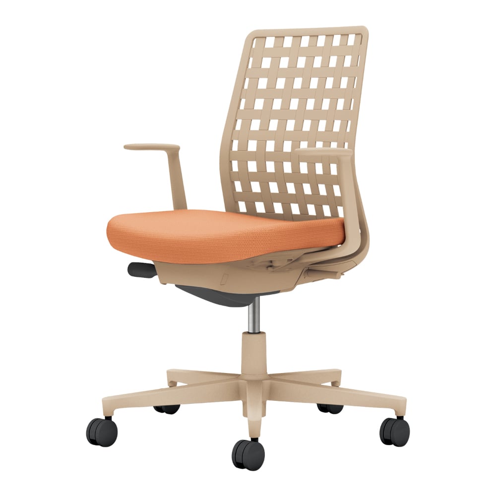 背樹脂：ソフトベージュ／座：ペールテラコッタ