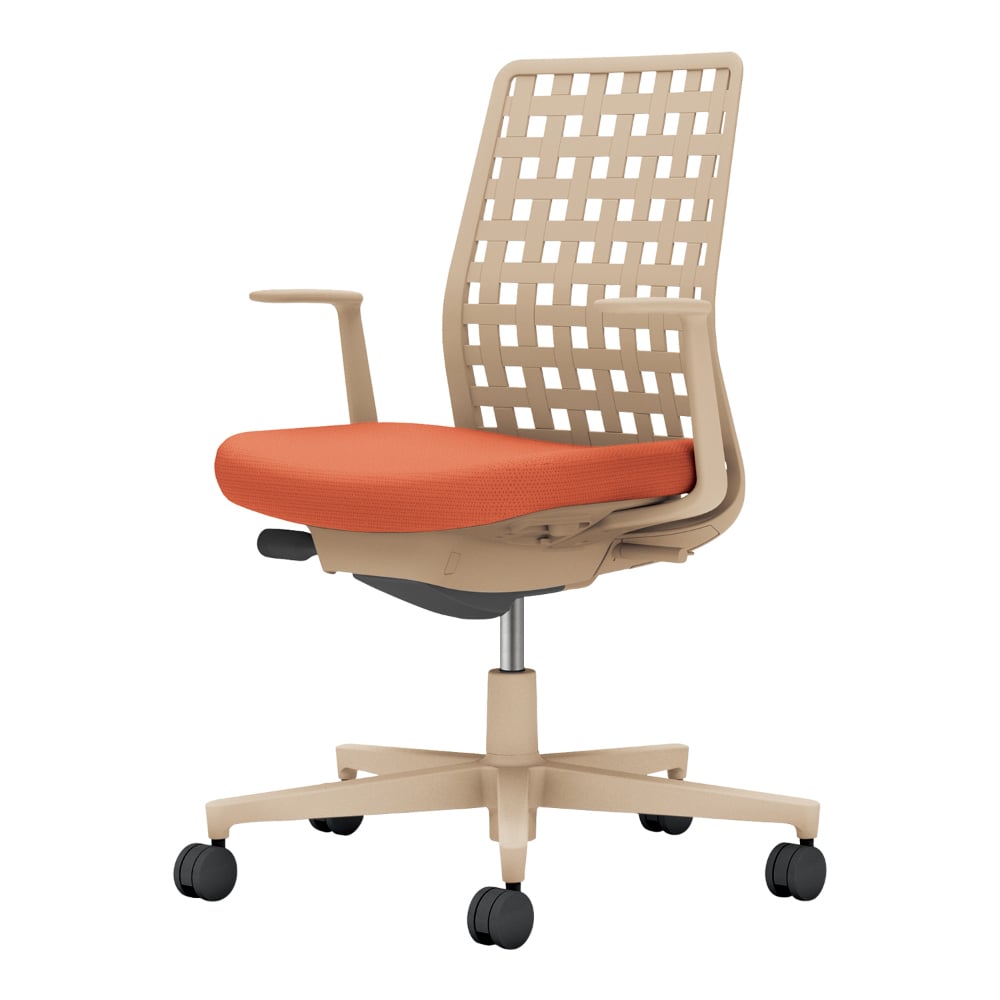 背樹脂：ソフトベージュ／座：ソフトテラコッタ