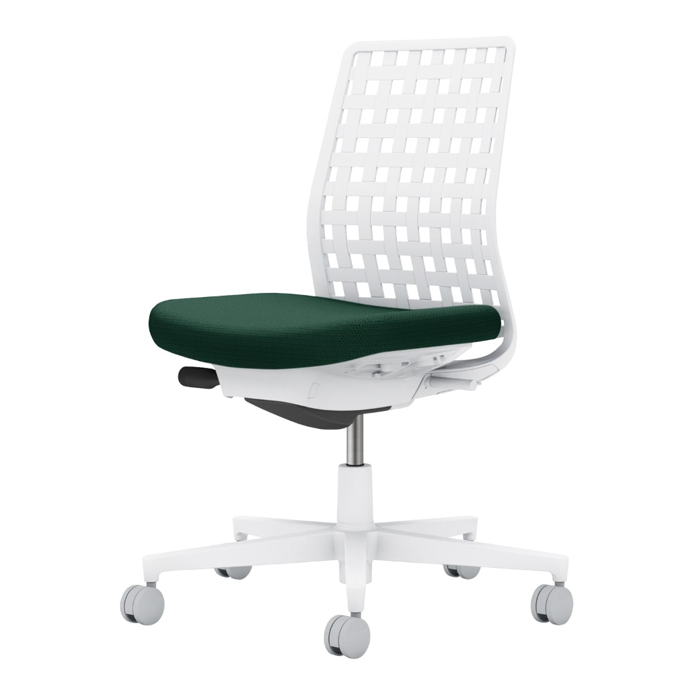 背樹脂：ホワイトグレー／座：ディープグリーン