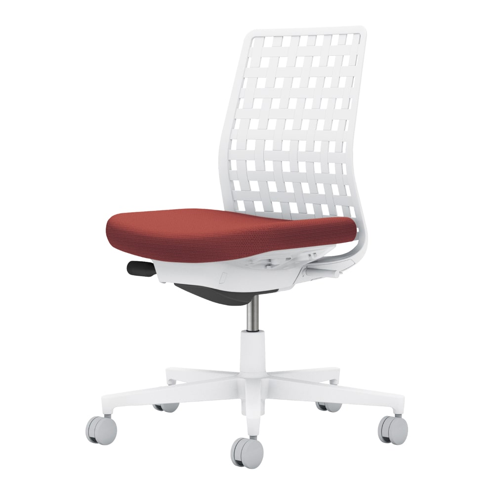 背樹脂：ホワイトグレー／座：パーシアンレッド