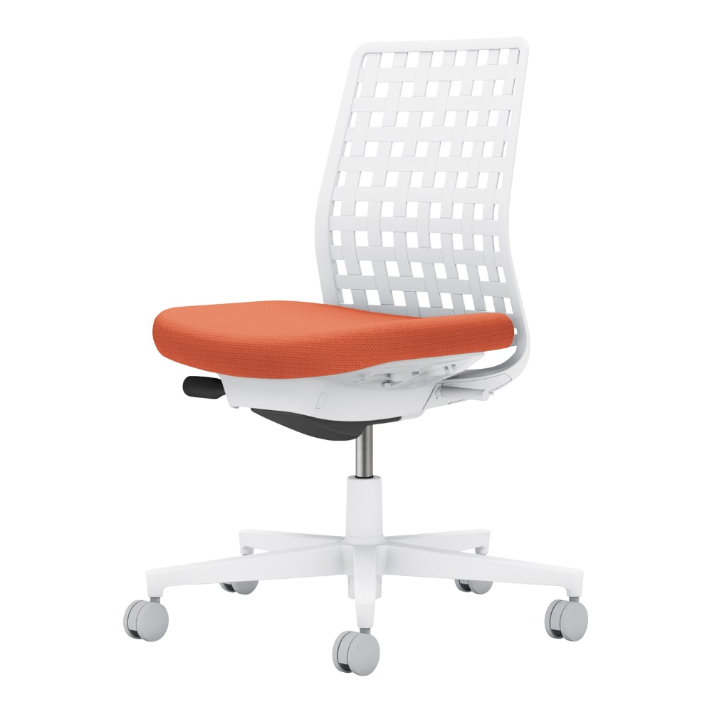 背樹脂：ホワイトグレー／座：ソフトテラコッタ