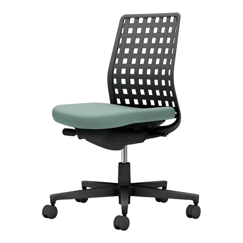 背樹脂：ブラック／座：アッシュターコイズ