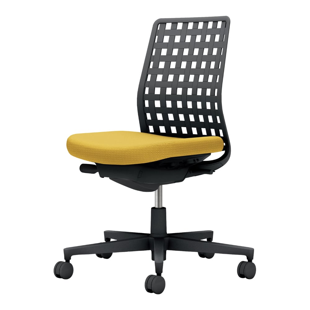 背樹脂:ブラック/座:オリーブイエロー