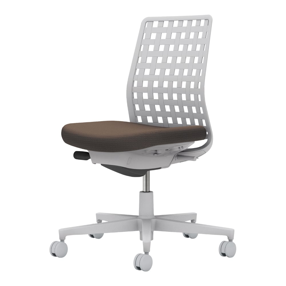 背樹脂:ライトグレー/座:ダークグレージュ