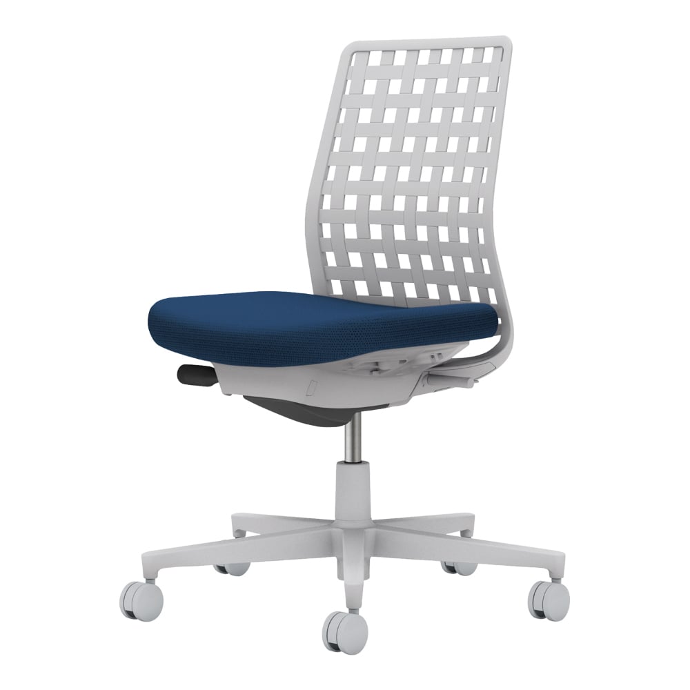 背樹脂:ライトグレー/座:ネイビー