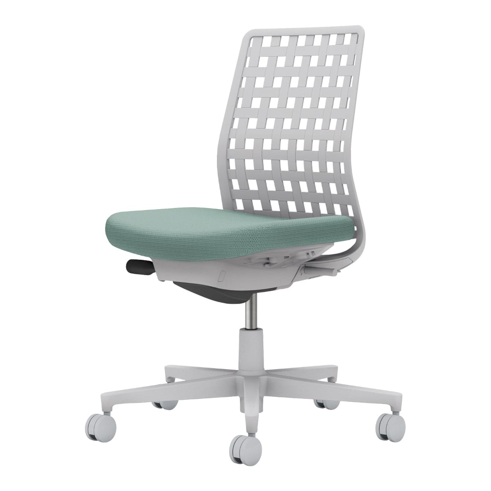 背樹脂：ライトグレー／座：アッシュターコイズ