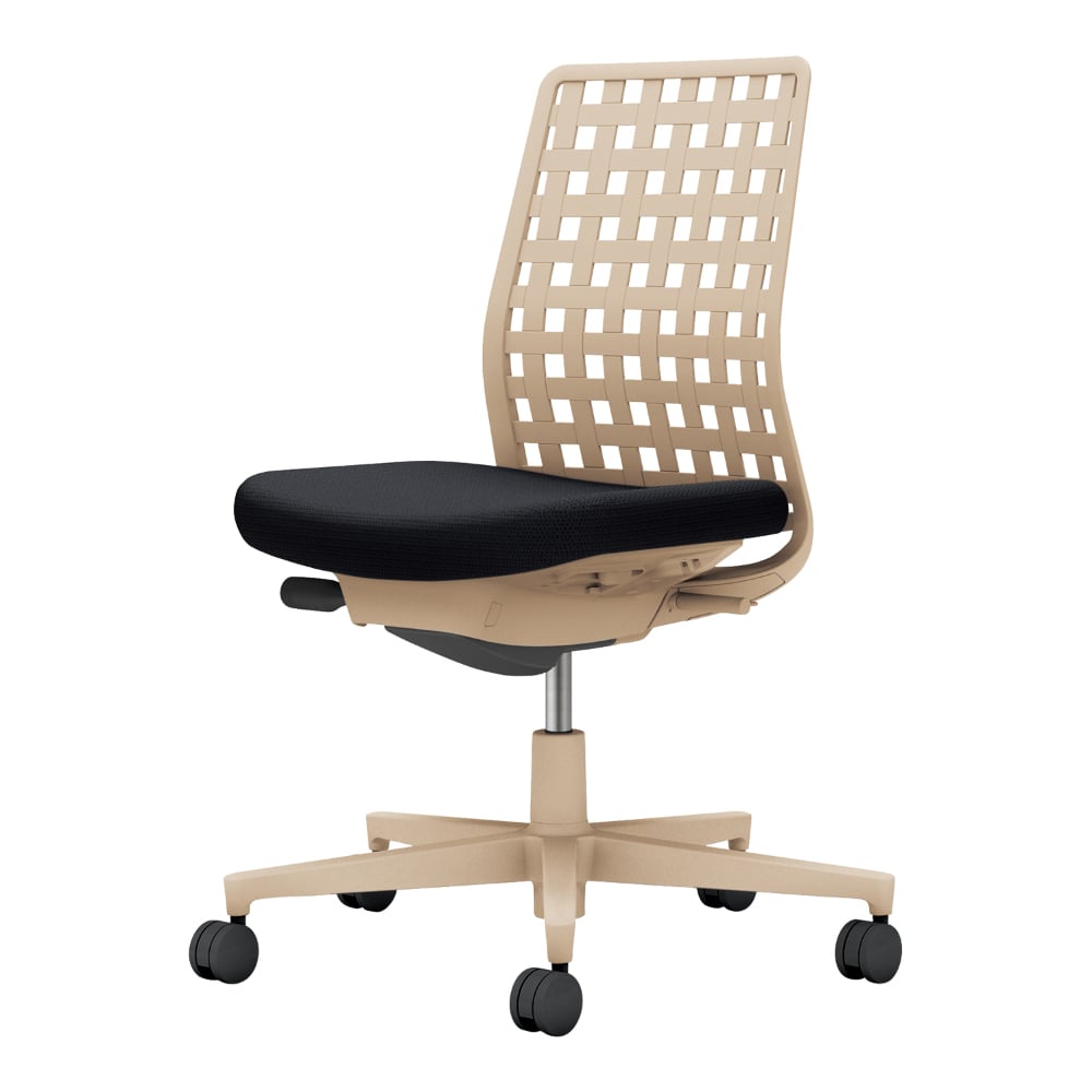 背樹脂：ソフトベージュ／座：ブラック