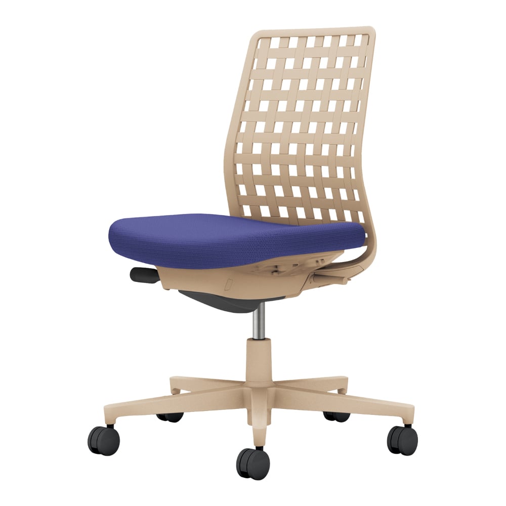 背樹脂：ソフトベージュ／座：ディープパープル