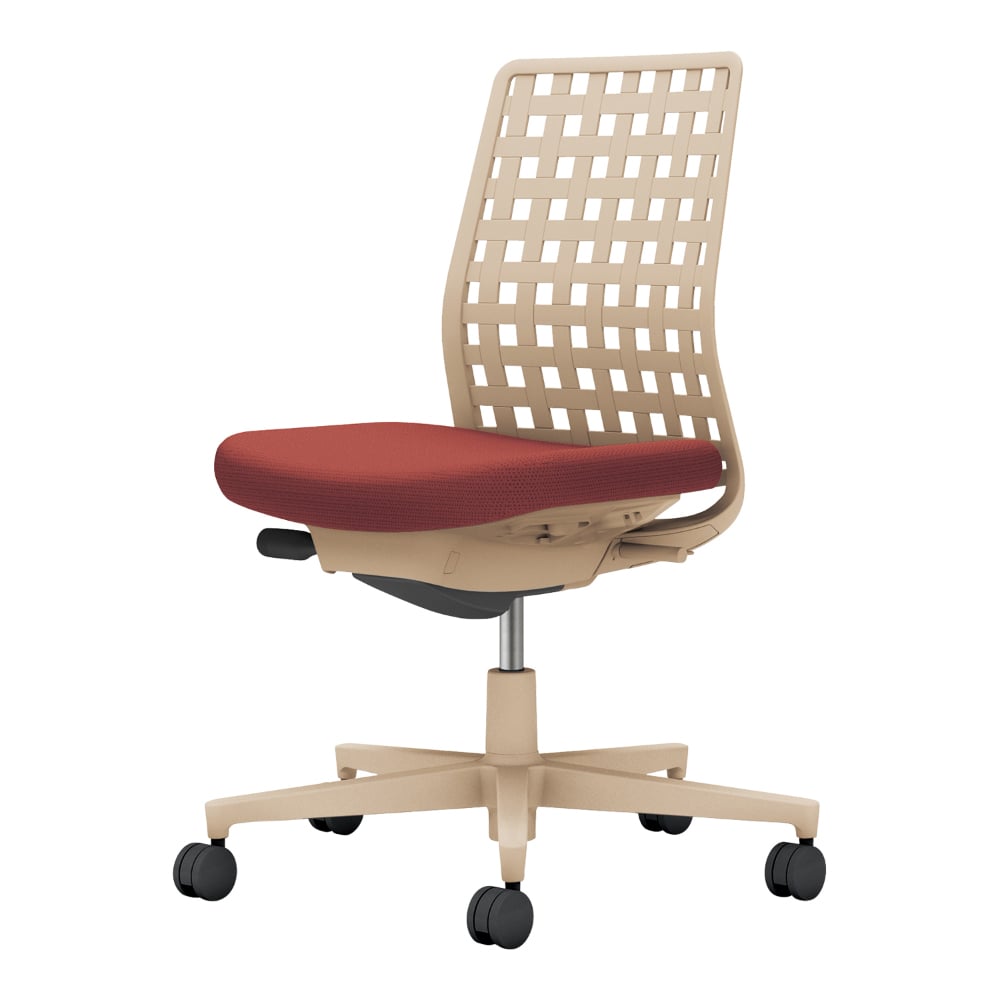 背樹脂：ソフトベージュ／座：パーシアンレッド