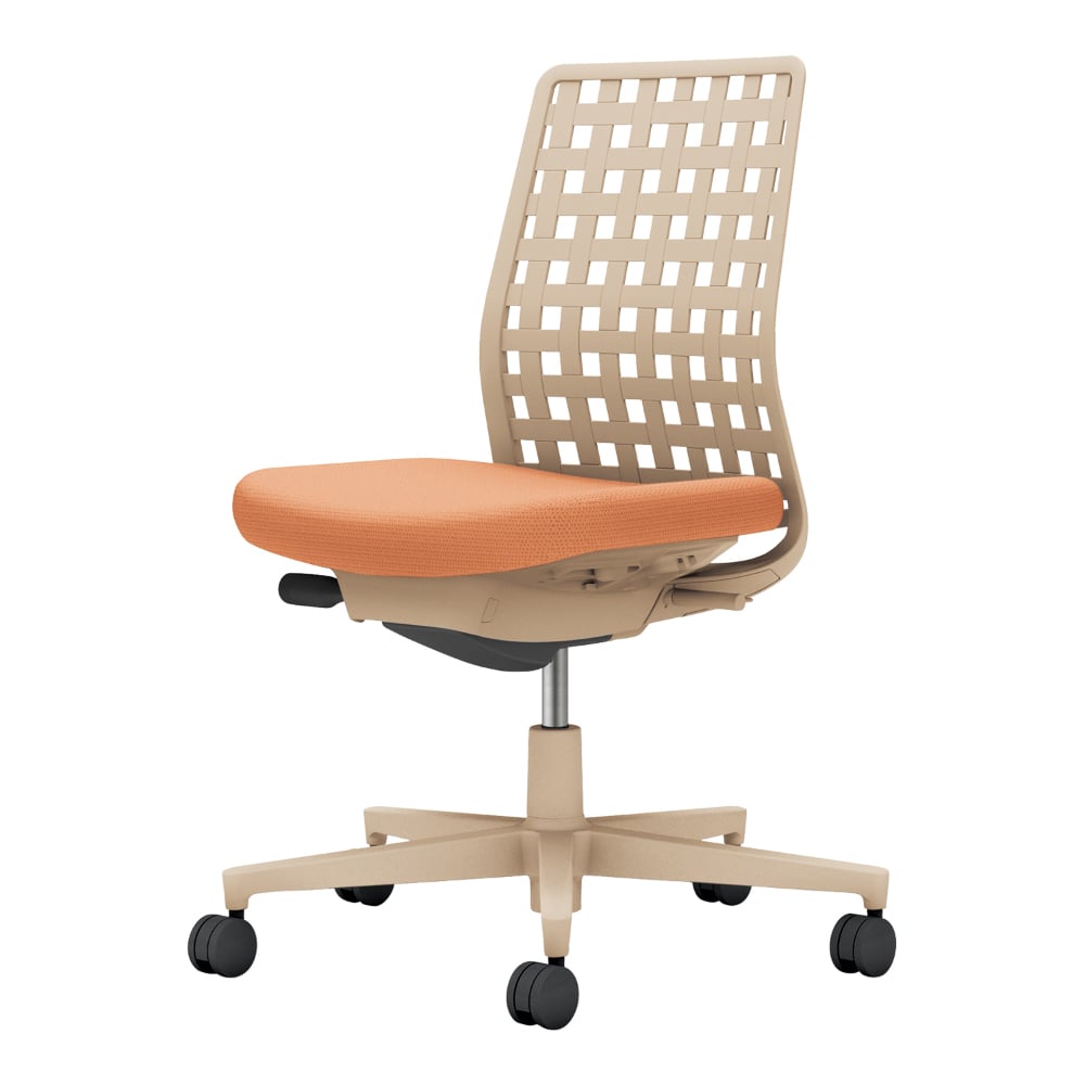 背樹脂：ソフトベージュ／座：ペールテラコッタ