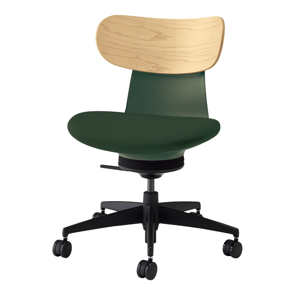 背:合板ホワイトアッシュ/座:ディープグリーン