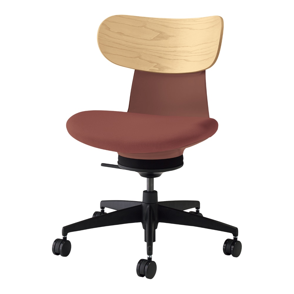 背：合板ホワイトアッシュ／座：ブリックレッド