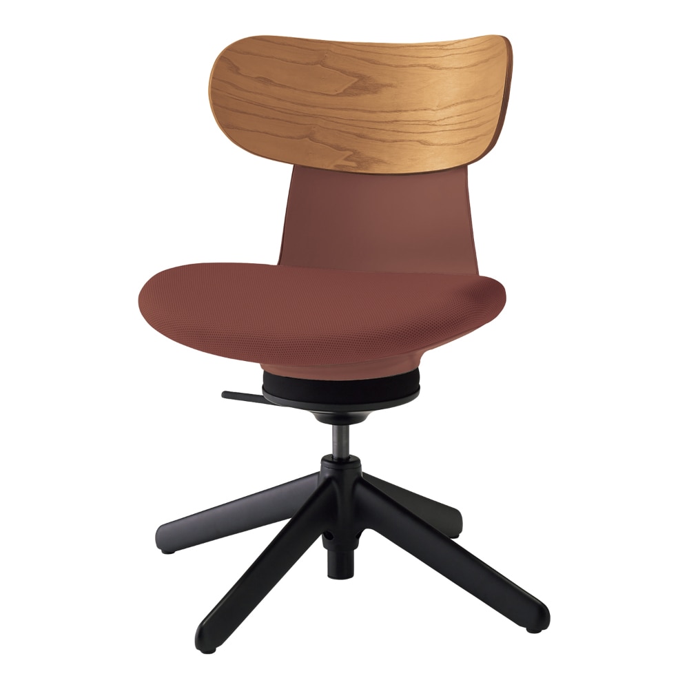 背：合板ミディアムアッシュ／座：ブリックレッド