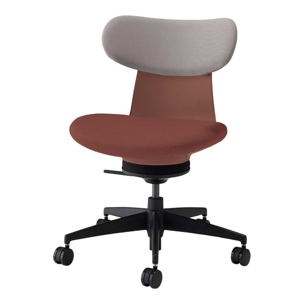 背：ミディアムグレージュ／座：ブリックレッド