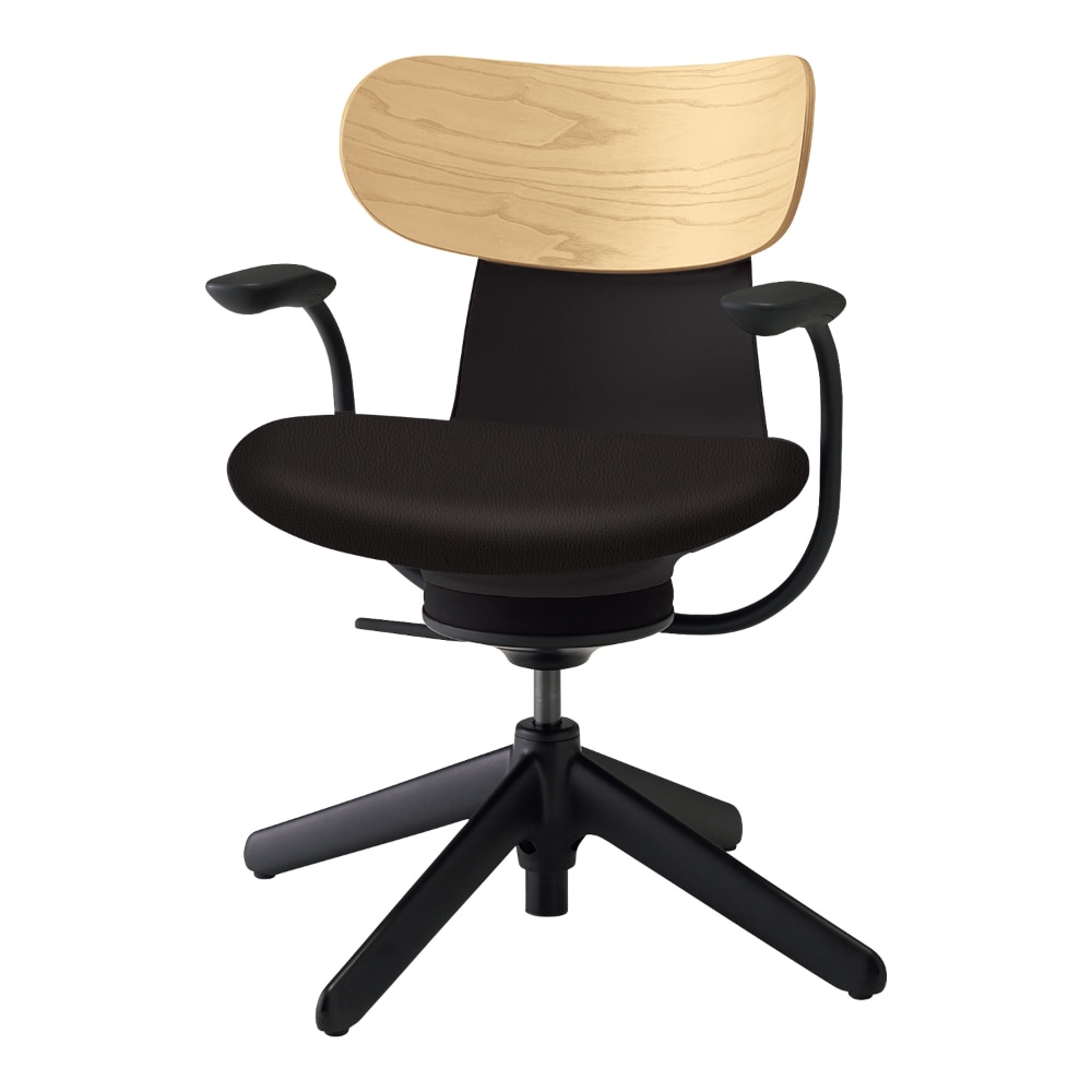 背：合板ホワイトアッシュ／座：合成皮革ブラック