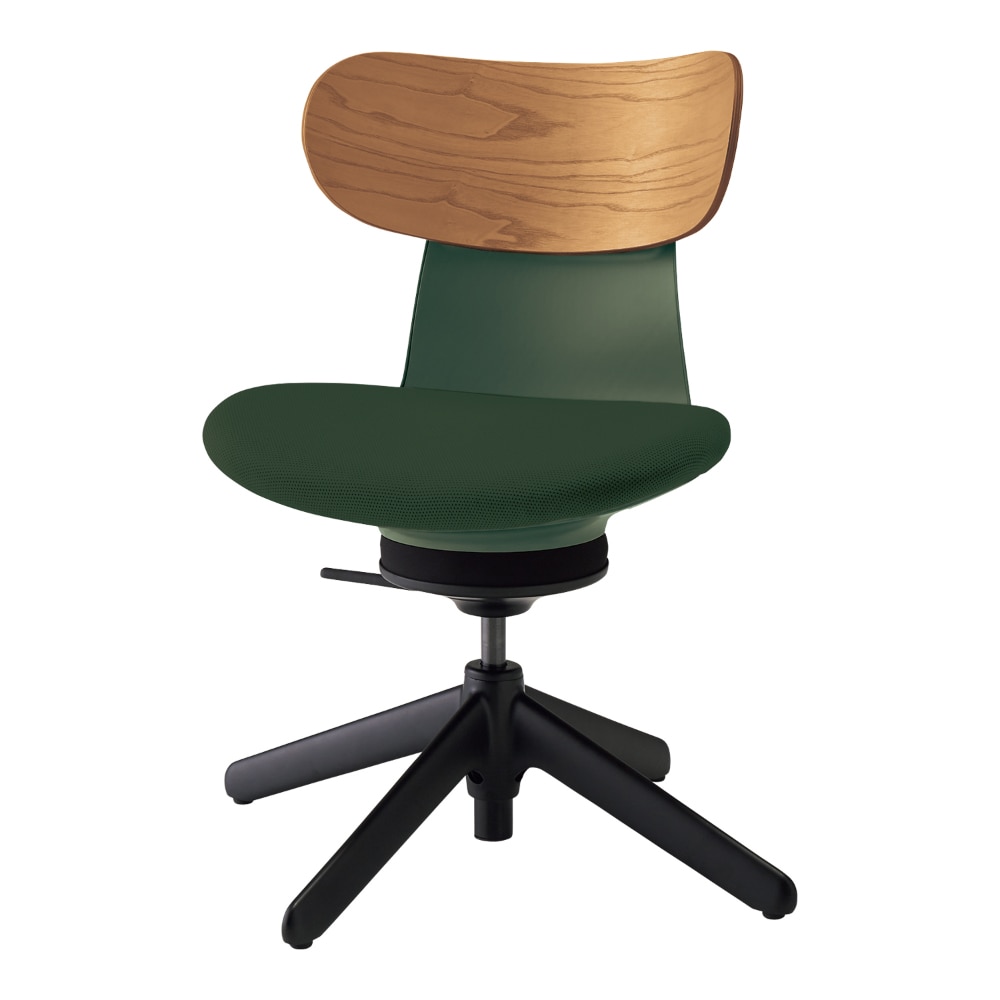 背：合板ミディアムアッシュ／座：ディープグリーン