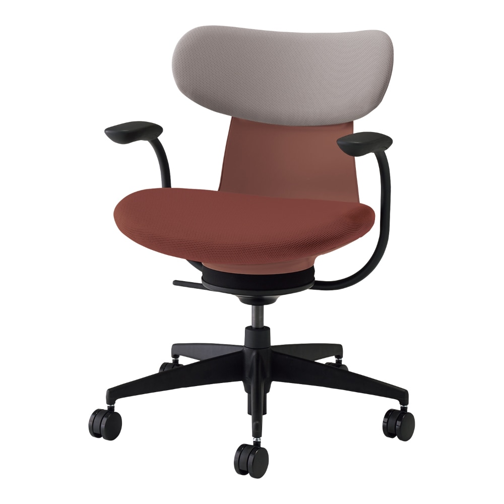 背：ミディアムグレージュ／座：ブリックレッド