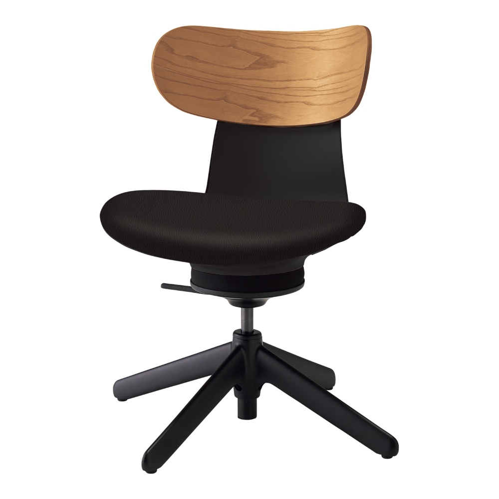 背：合板ミディアムアッシュ／座：合成皮革ブラック