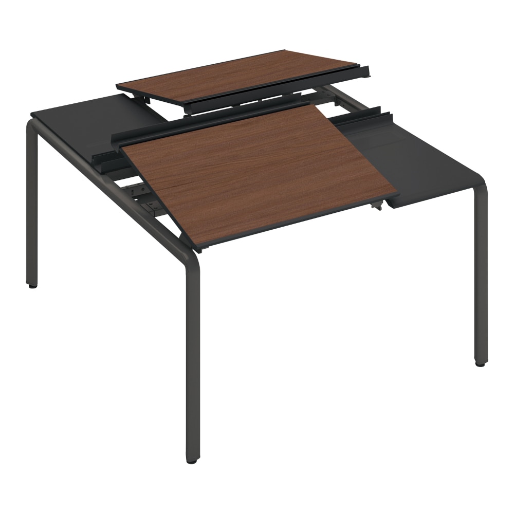 天板ブラウンウォールナット／脚ブラック