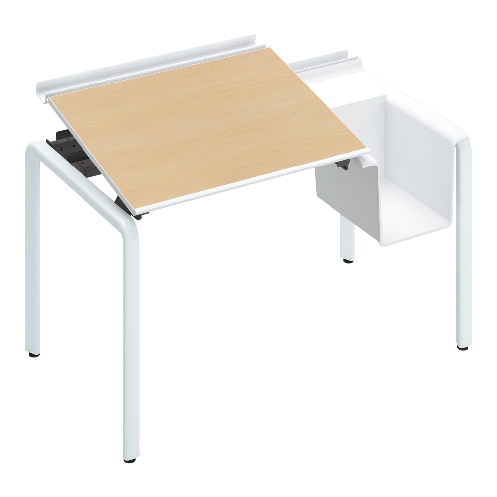 天板ナチュラルオーク／脚ホワイト