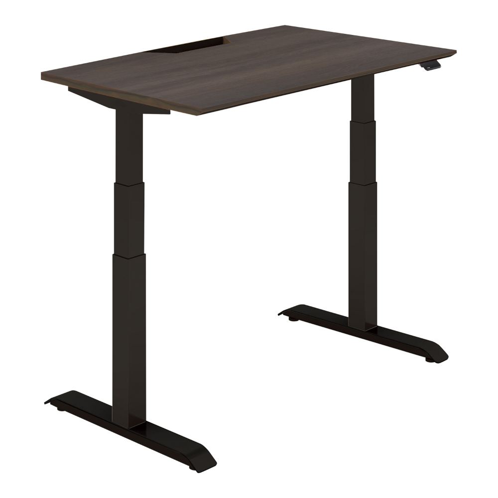 天板スモークドグレー／脚ブラック