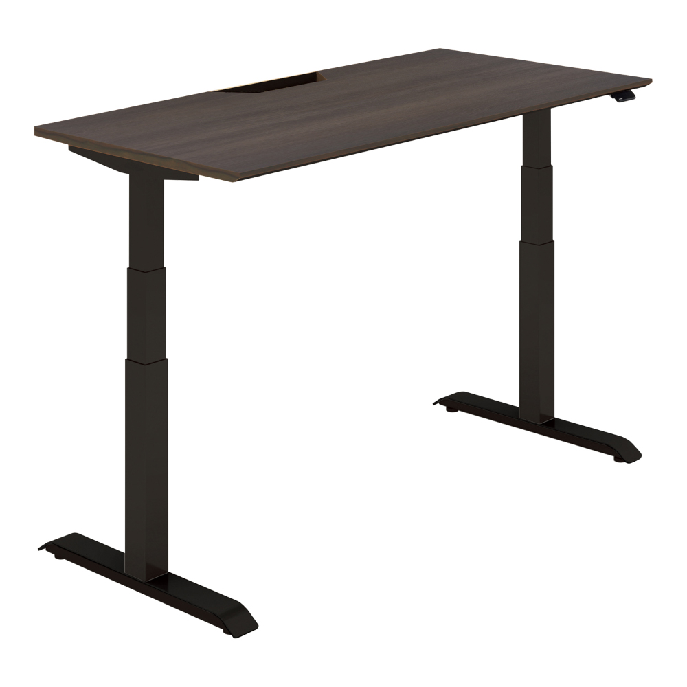 天板スモークドグレー／脚ブラック