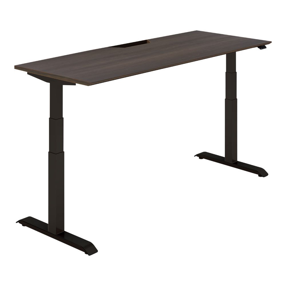 天板スモークドグレー／脚ブラック