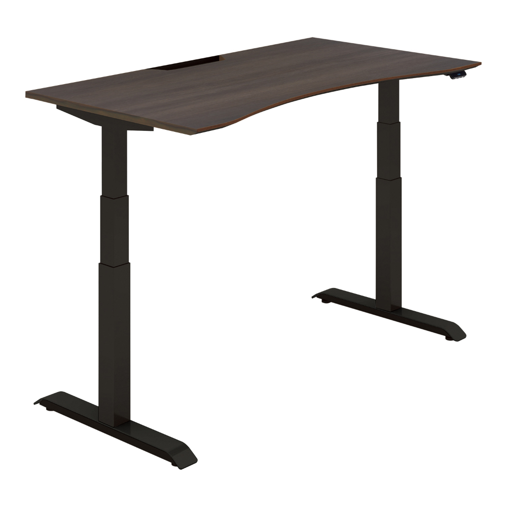 天板スモークドグレー／脚ブラック