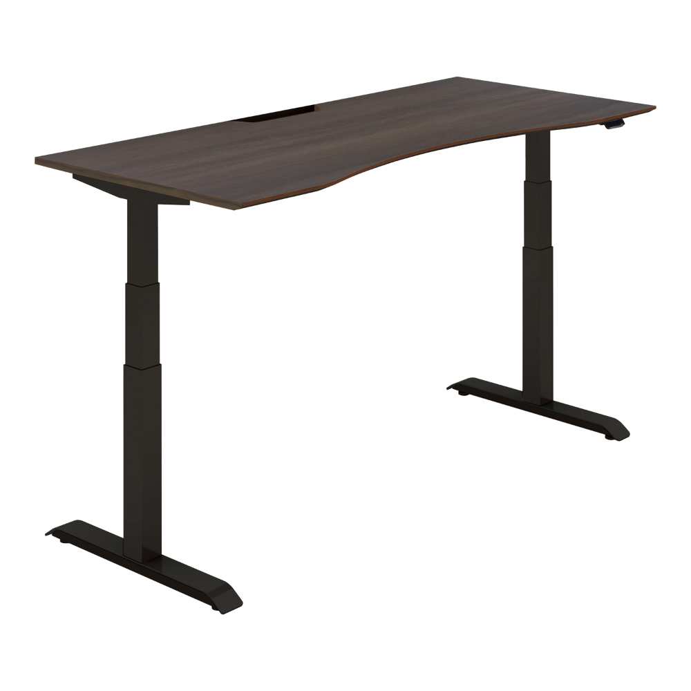 天板スモークドグレー／脚ブラック