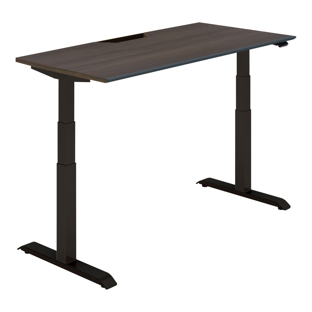 天板スモークドグレー／脚ブラック