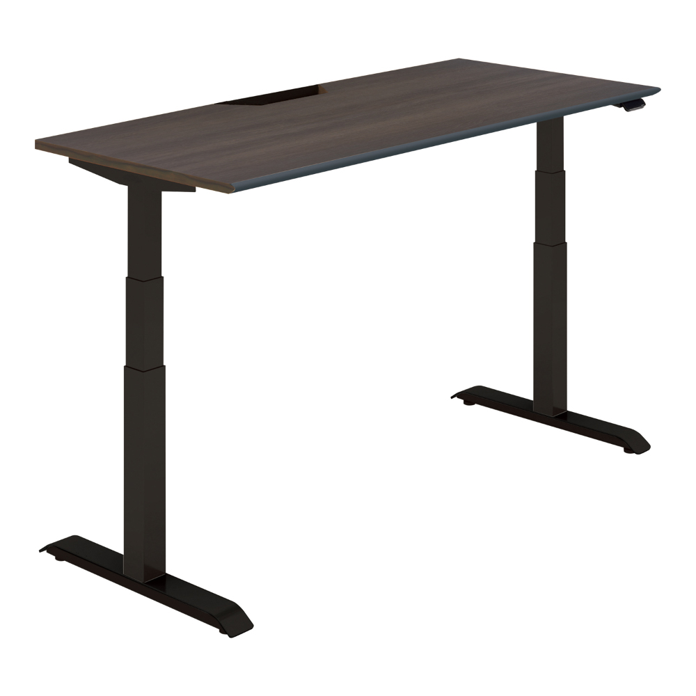 天板スモークドグレー/脚ブラック