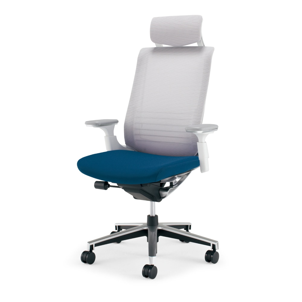 ホワイトグレーフレーム×座インディゴブルー