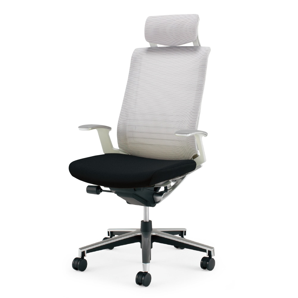 ホワイトグレーフレーム×座ブラック