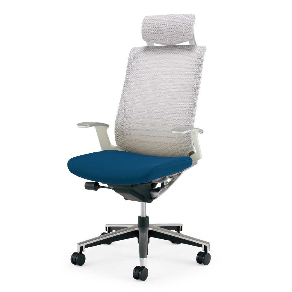 ホワイトグレーフレーム×座インディゴブルー